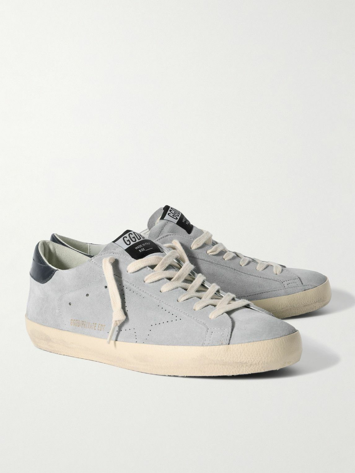 Golden Goose - Super-Star Distressed Patent Leather-Trimmed