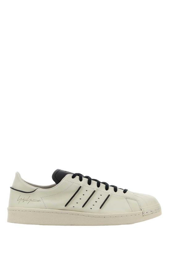 Photo: White Leather Y-3 Superstar Sneakers