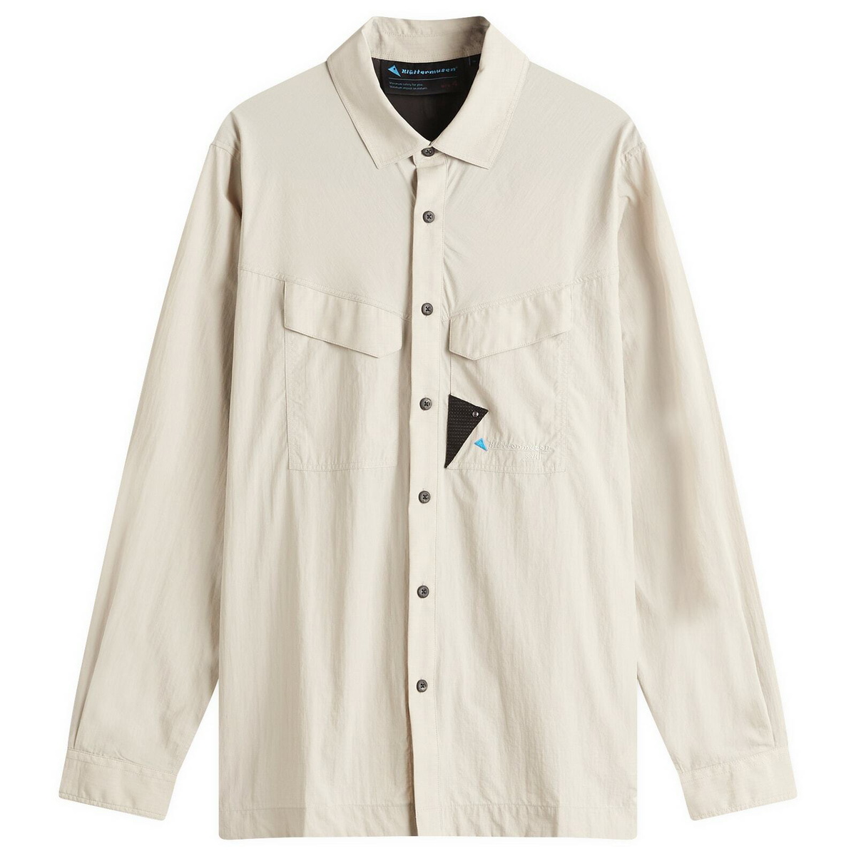 Klättermusen Men's Syn Long Sleeve Shirt in Silver Creme