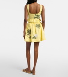 Agua by Agua Bendita Nori floral-appliqué linen miniskirt