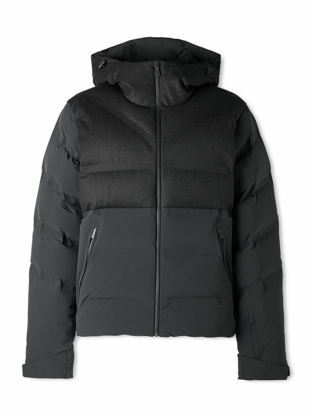 Photo: Aztech Mountain - Wool-Blend Trimmed Shell Down Jacket - Black