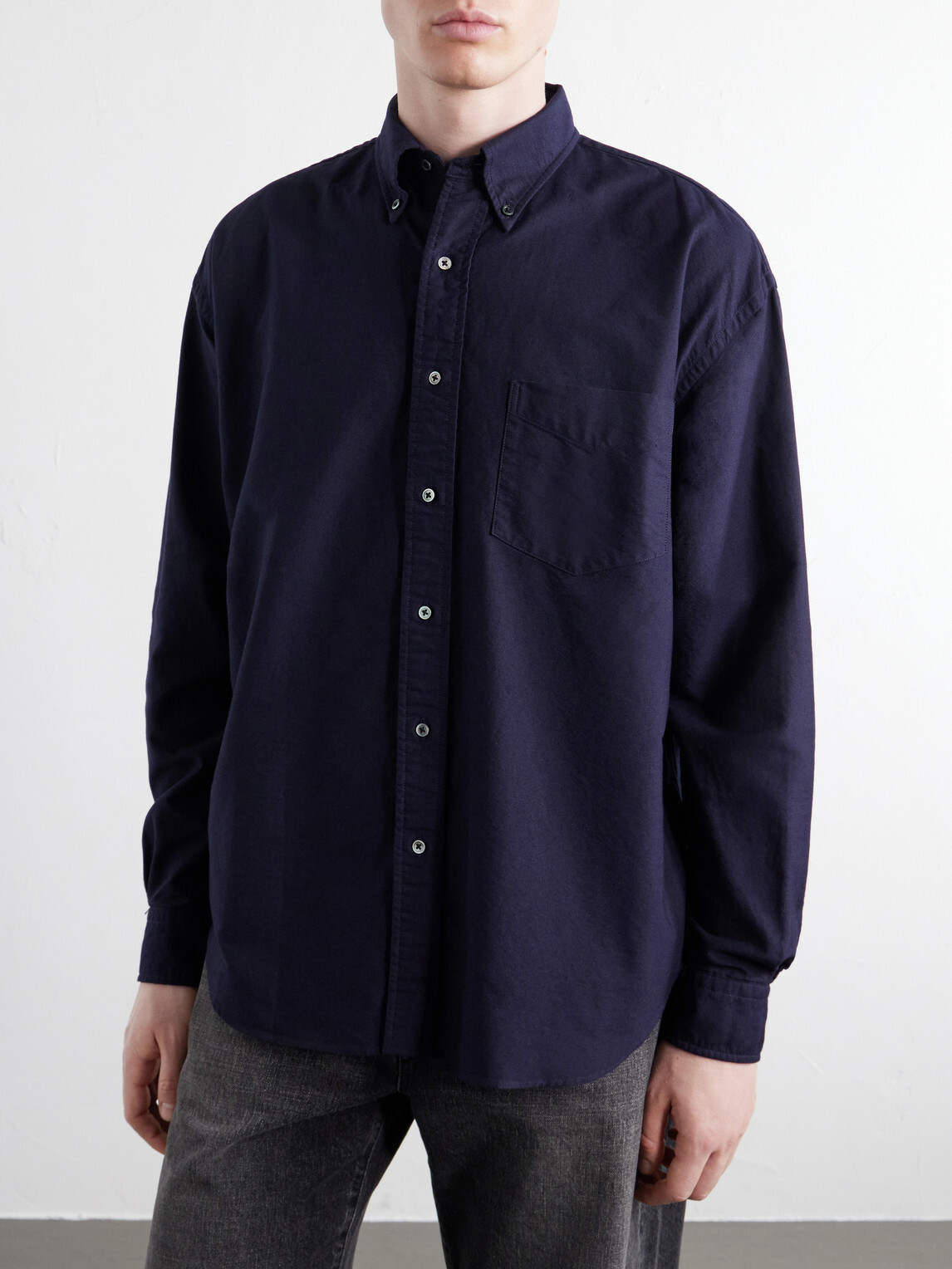 Graphpaper - Cotton-Oxford Shirt - Blue