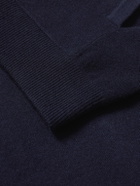 Mr P. - Wool and Cashmere-Blend Zip-Up Hoodie - Blue