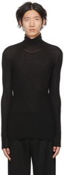 GAUCHERE Black Virgin Wool Turtleneck