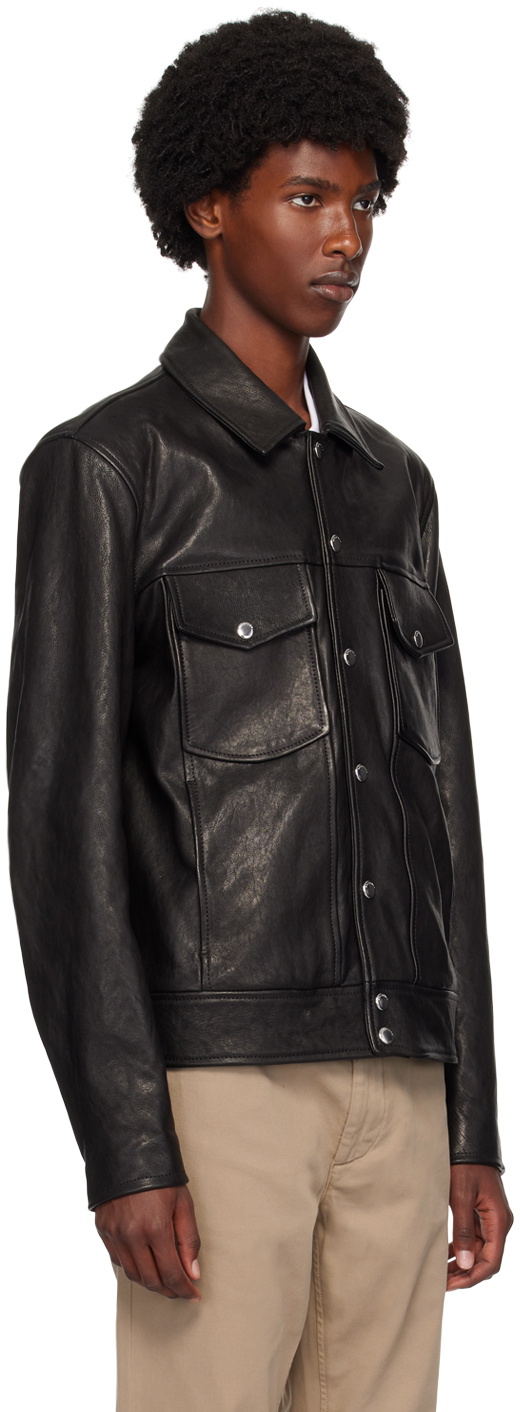 Belstaff Black Piston Leather Jacket Belstaff