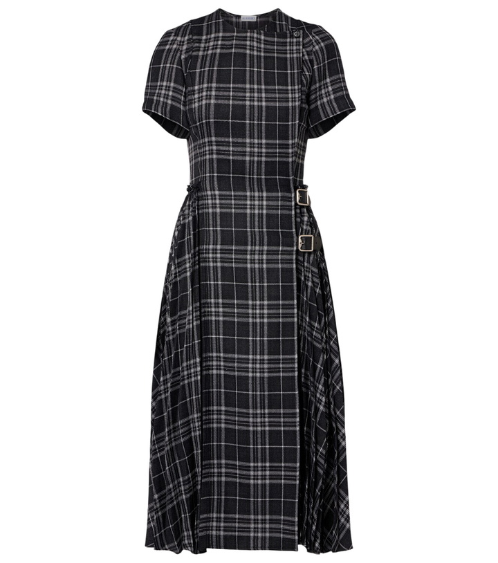 chinese dress ladies Burberry Lace Long Sleeve Midi Dress (White/Purple) – The Closet New York main image 0