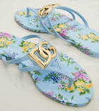 Dolce&Gabbana Floral thong sandals