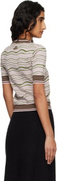 Marni Pink Cotton Wave Sweater