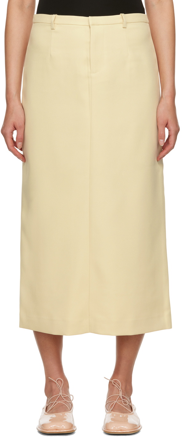 Sandy Liang Yellow Socks Midi Skirt