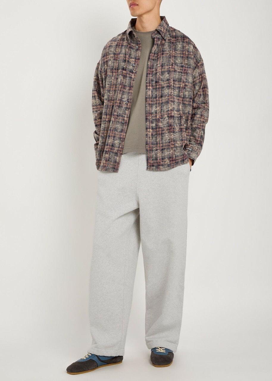 Picante Everyday Wide-leg Cotton Sweatpants Grey