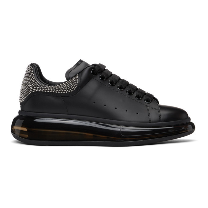 Photo: Alexander McQueen Black and Silver Studded Oversized Sneakers