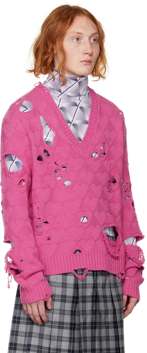 Meryll Rogge Pink Hearts Sweater