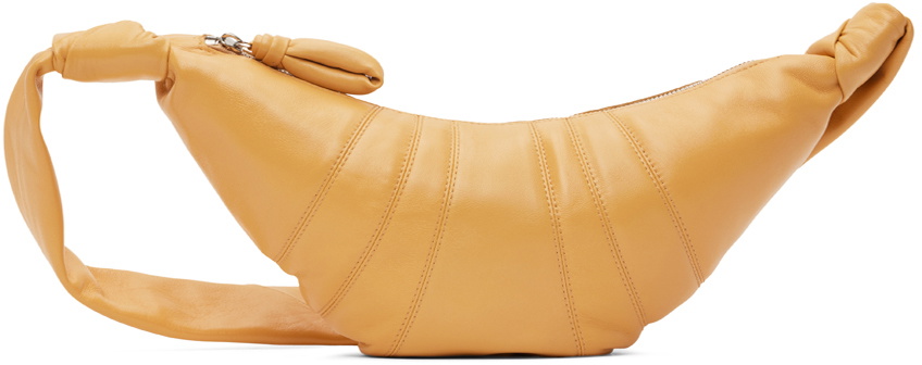 Lemaire Croissant leather shoulder bag - Yellow