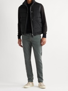 TOM FORD - Leather-Trimmed Quilted Shell Down Gilet - Blue
