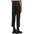 Wooyoungmi Black Wool Pleated Trousers