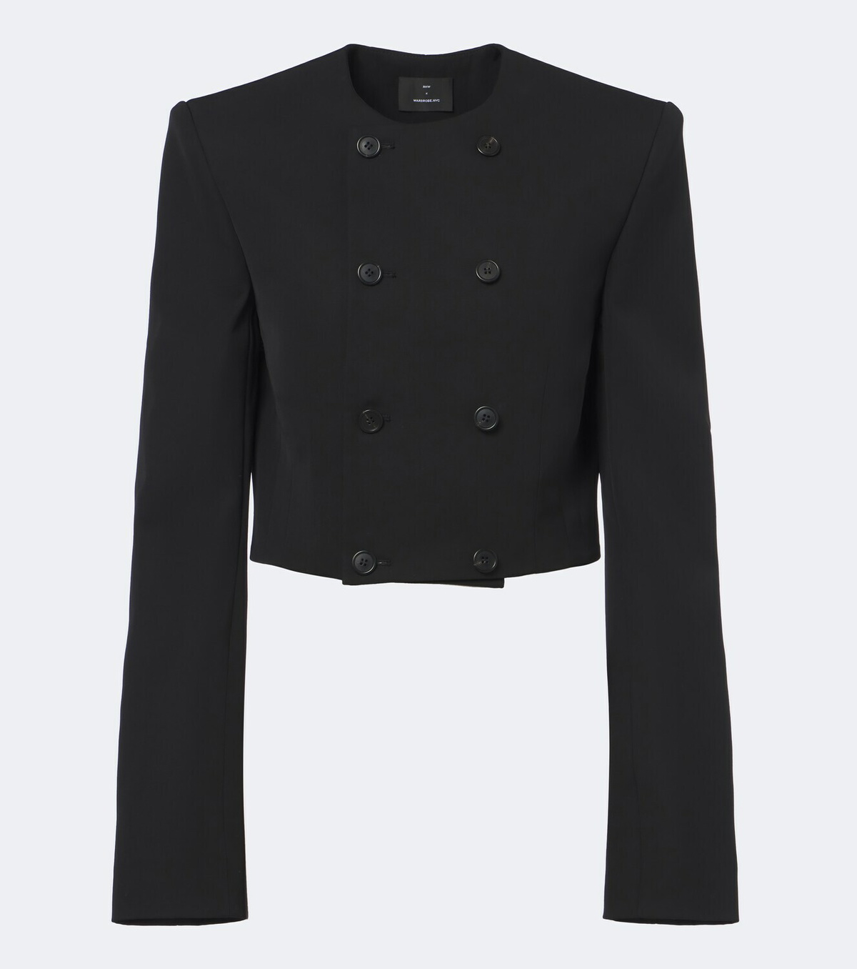Wardrobe.NYC Cropped double-breasted virgin wool blazer