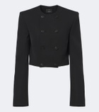 Wardrobe.NYC Cropped double-breasted virgin wool blazer
