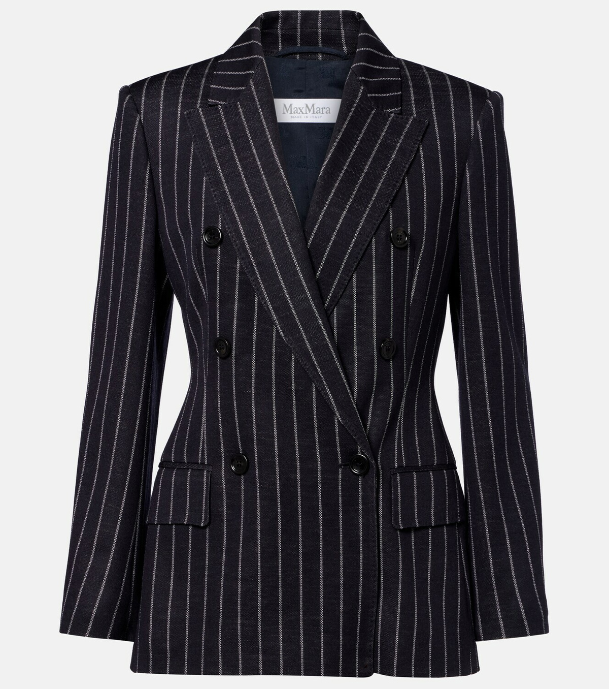 Max Mara Pinstripe double-breasted jersey blazer