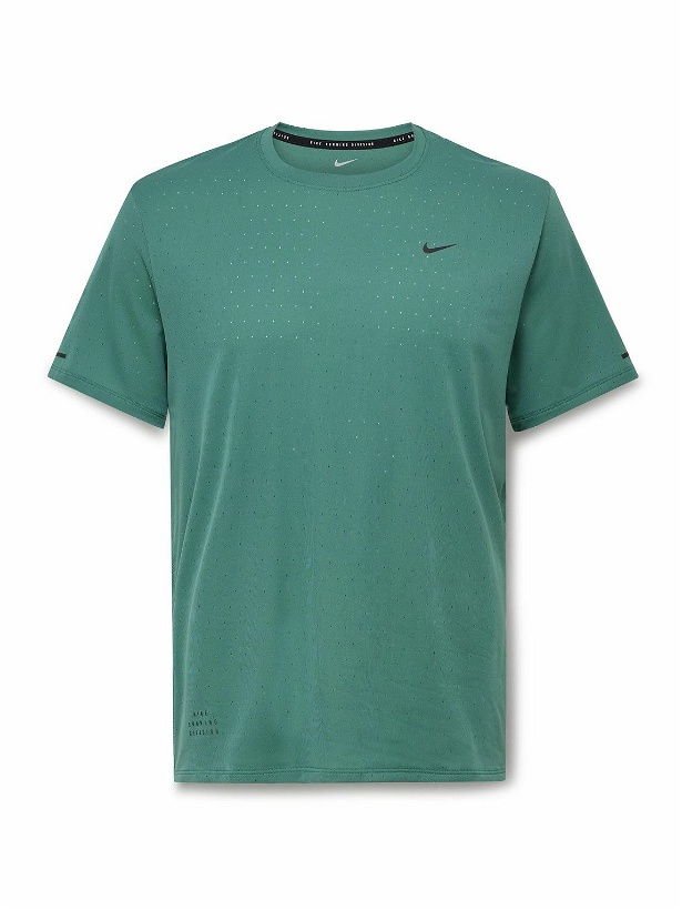 Photo: Nike Running - Run Division Perforated Dri-FIT ADV T-Shirt - Green