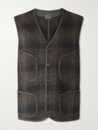 RRL - Monroe Slim-Fit Checked Wool and Cotton-Blend Vest - Brown