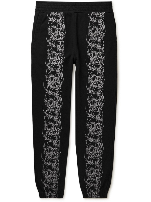 Photo: Givenchy - Tapered Printed Cotton-Jersey Sweatpants - Black