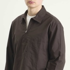 MHL by Margaret Howell Men's Long Sleeve Half Zip Pull On Shirt in Earth
