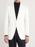 TOM FORD - Shawl-Collar Wool and Silk-Blend Faille Tuxedo Jacket - White