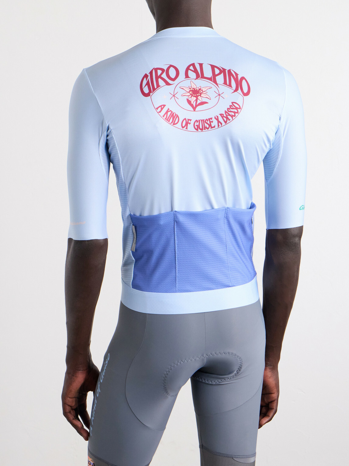 A Kind Of Guise - Basso Giro Alpino Logo-Print Mesh Cycling Jersey - Blue