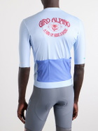 A Kind Of Guise - Basso Giro Alpino Logo-Print Mesh Cycling Jersey - Blue