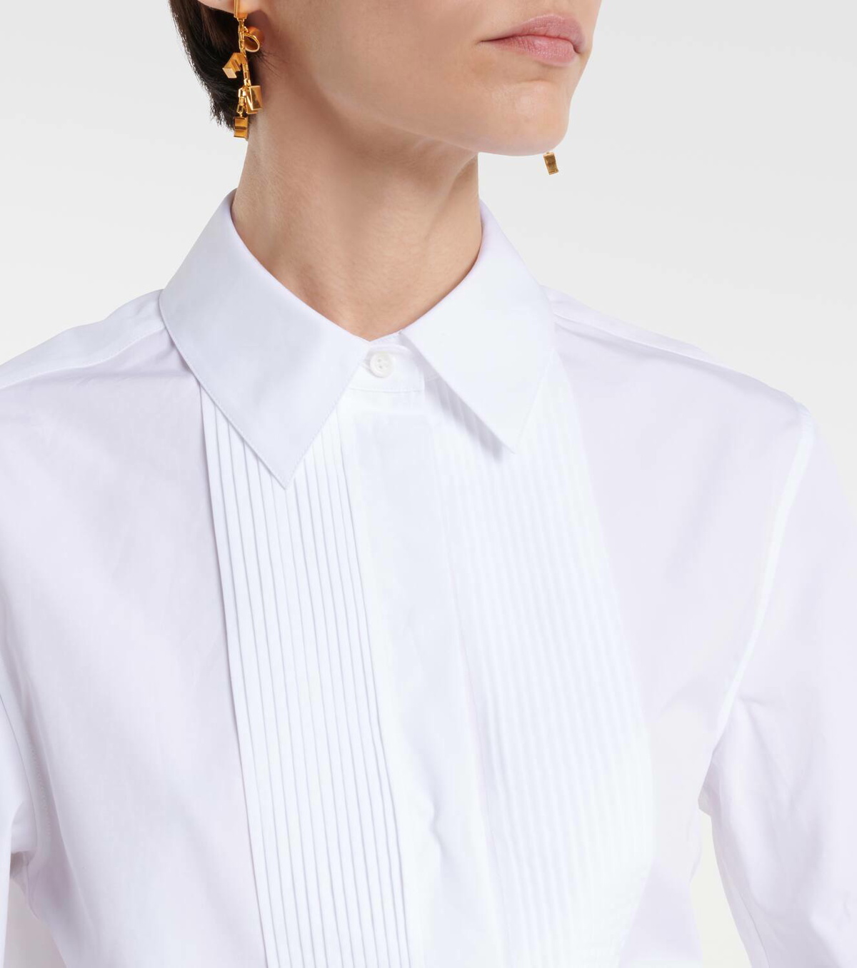 Loewe Pleated cotton blouse