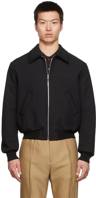 Photo: Recto Black Wool Accent Jacket