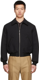 Recto Black Wool Accent Jacket