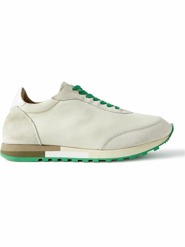 Photo: The Row - Owen Suede-Trimmed Mesh Sneakers - Neutrals