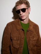 TOM FORD - Icon Double-Bridge Aviator-Style Acetate Sunglasses - Brown