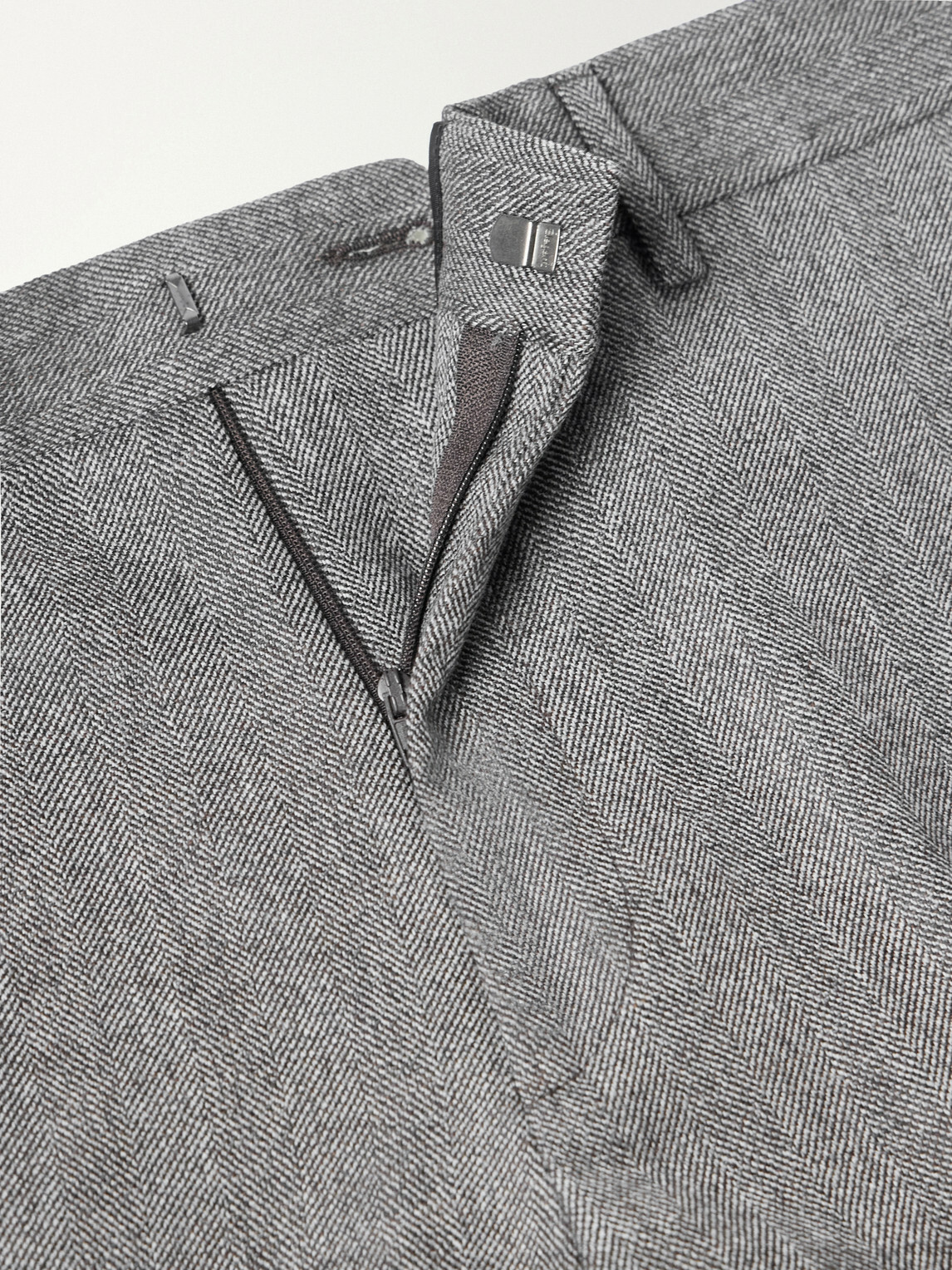 Paul Smith - Brierley Straight-Leg Herringbone Wool and Cashmere-Blend Suit Trousers - Gray