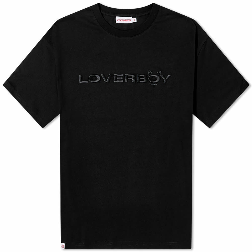 Photo: Charles Jeffrey Women's Loverboy Logo Short Sleeve T-Shirt in Black