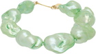 Gohar World Green Host Baroque Pearl Bracelet