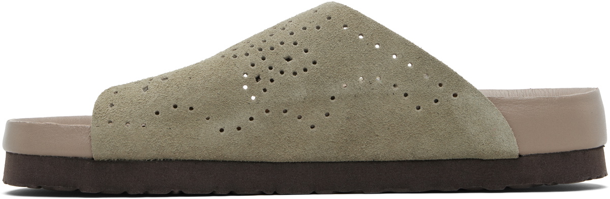 NEEDLES Khaki Double Strap Sandals