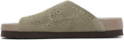 NEEDLES Khaki Double Strap Sandals
