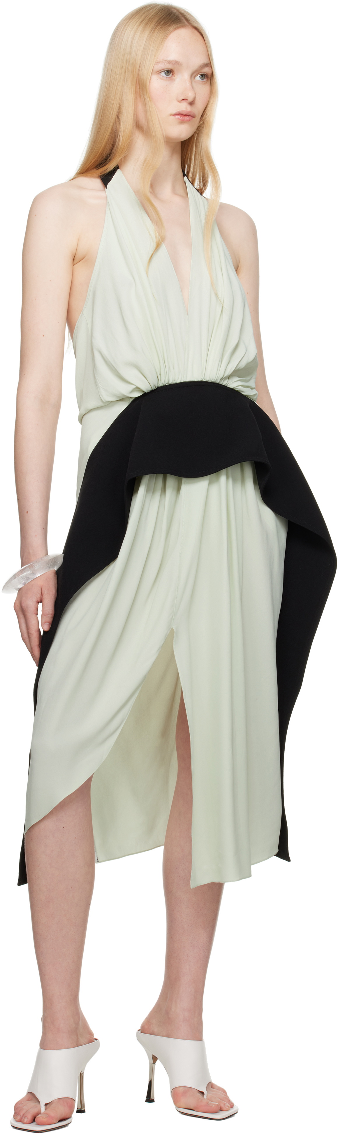 16Arlington Green & Black Piera Midi Dress