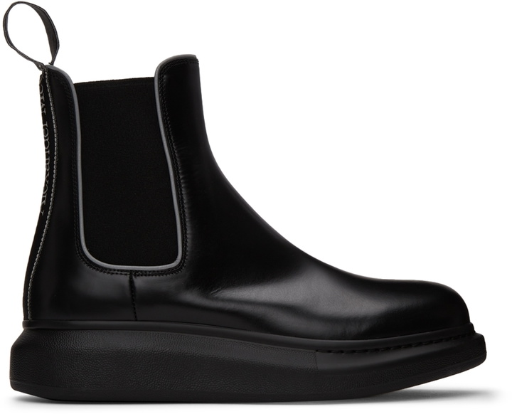 Photo: Alexander McQueen Black Leather Chelsea Boots