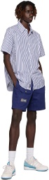 Noah Navy Flap Pocket Shorts