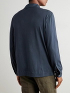 Massimo Alba - Ischia Cotton and Cashmere-Blend Jersey Polo Shirt - Blue