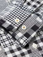 Universal Works - Patchwork Checked Cotton Shirt - Black