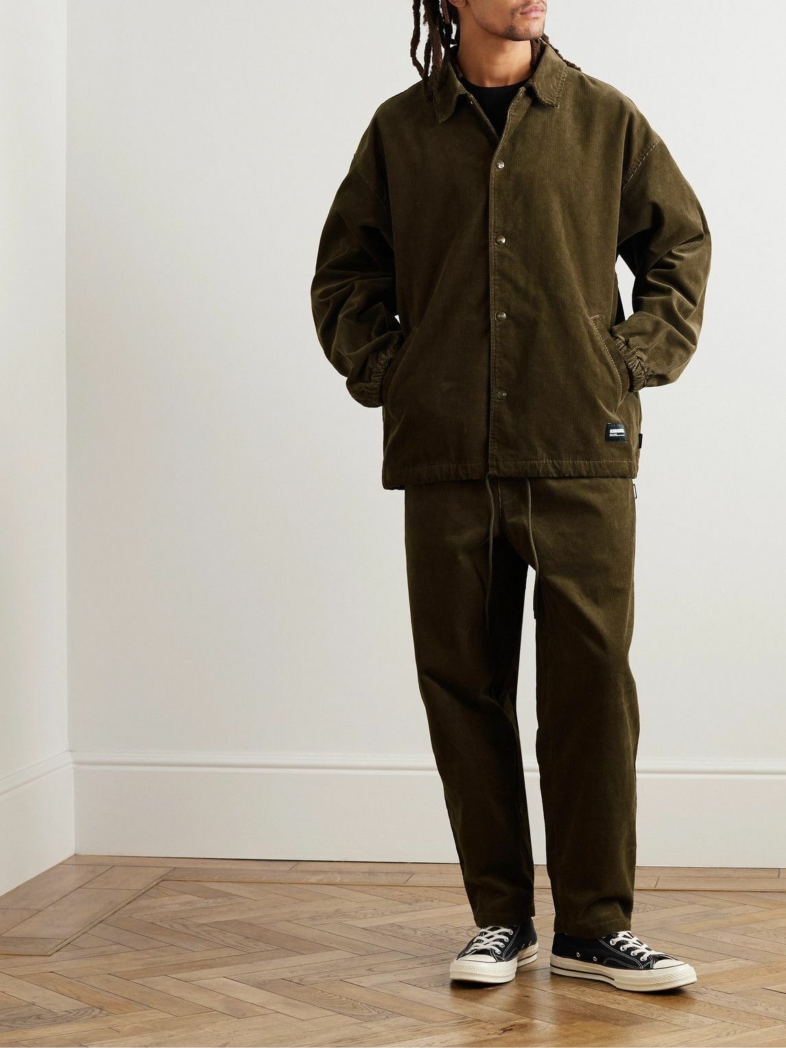 Neighborhood - Logo-Appliquéd Cotton-Blend Corduroy Jacket