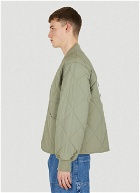 Dice Quilted Bomber Jacket in Khaki