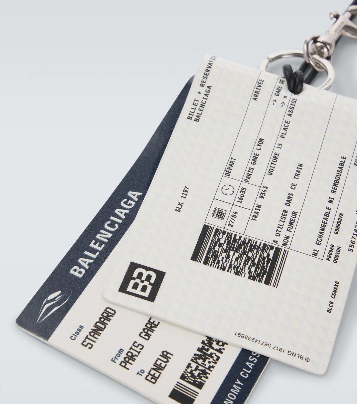Balenciaga Train Ticket keychain Balenciaga