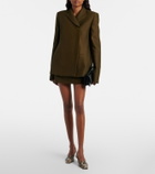 Khaite Jett wool and silk cady miniskirt