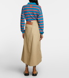 Loewe - Asymmetrical cotton and linen midi skirt