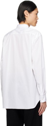 Comme des Garçons Shirt White Fringed Shirt